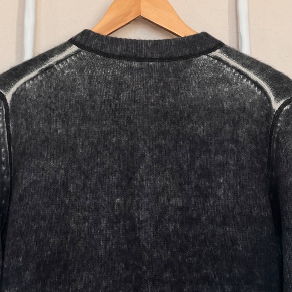 360 Cashmere Gray Distressed Pattern Long Sweater Loose Fit Size M - Picture 3 of 14